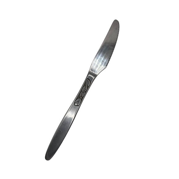 Amefa Other - Vintage Amefa Tulip Time Stainless Steel Dinner Knife Holland Satin Finish Colle